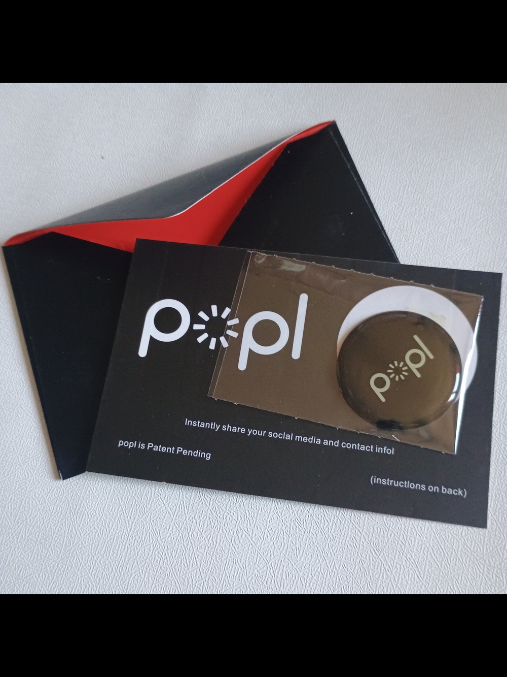 POPL Branded Black NFC BUSINESS Sharing Disk New